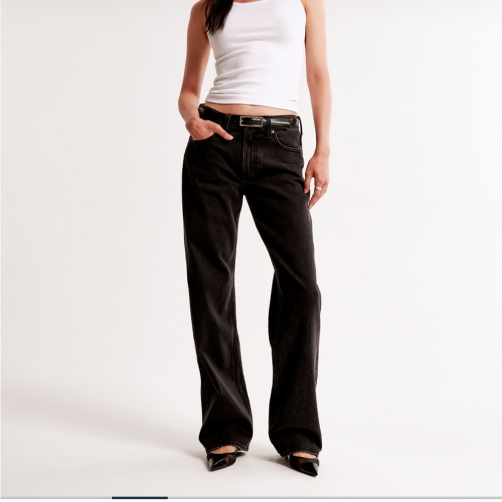 Abercrombie low rise baggy jean